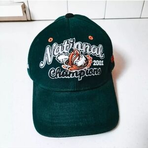Vintage Miami Hurricanes 2001 National Champ Football Zephyr Authentic Hat Cap